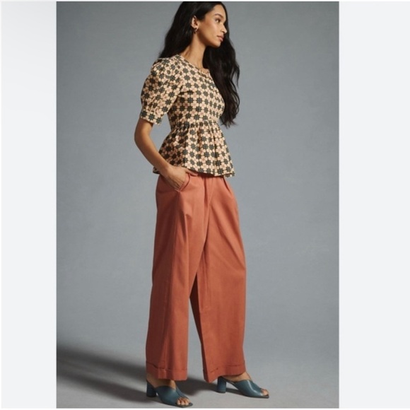 Anthropologie Let Me Be Puff Sleeve Top Size S small - Picture 3 of 5